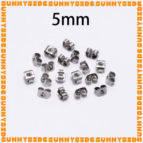 10 Đôi Nút Chặn Bông Tai Inox Thép Không Gỉ Mạ Vàng 18K Cao Cấp Làm Trang Sức Handmade DIY