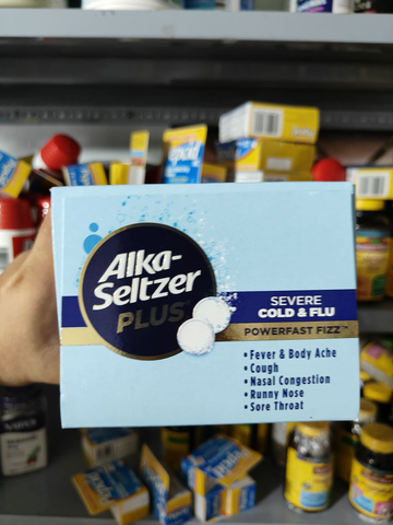 Viên sủi  Cảm lạnh và Cảm cúm Alka Seltzer Plus của Mỹ
