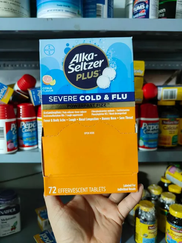 Viên sủi  Cảm lạnh và Cảm cúm Alka Seltzer Plus của Mỹ
