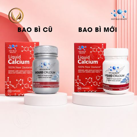 Viên uống bổ sung Canxi và Vitamin D Deep Blue Health Liquid Calcium 60 viên