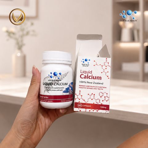 Viên uống bổ sung Canxi và Vitamin D Deep Blue Health Liquid Calcium 60 viên