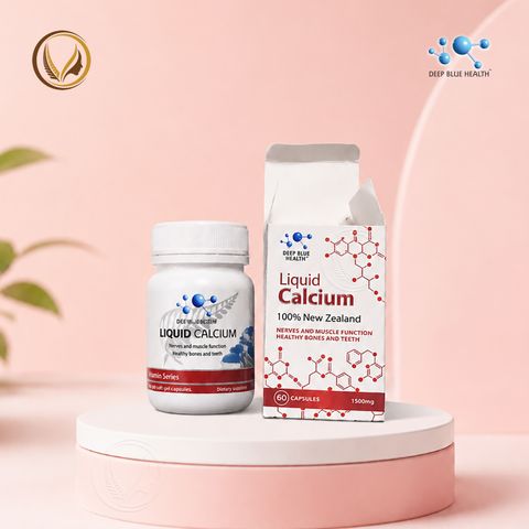 Viên uống bổ sung Canxi và Vitamin D Deep Blue Health Liquid Calcium 60 viên
