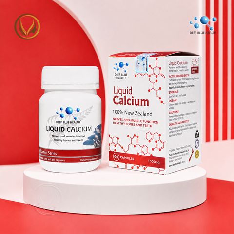 Viên uống bổ sung Canxi và Vitamin D Deep Blue Health Liquid Calcium 60 viên