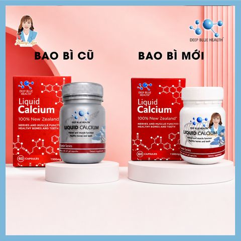 Viên uống bổ sung Canxi và Vitamin D New Zealand Deep Blue Health Liquid Calcium 60 viên