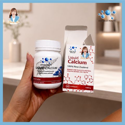 Viên uống bổ sung Canxi và Vitamin D New Zealand Deep Blue Health Liquid Calcium 60 viên