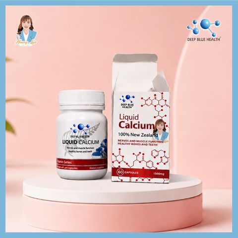 Viên uống bổ sung Canxi và Vitamin D New Zealand Deep Blue Health Liquid Calcium 60 viên