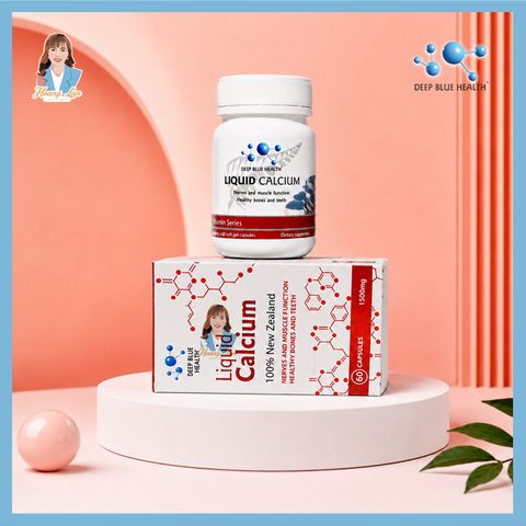 Viên uống bổ sung Canxi và Vitamin D New Zealand Deep Blue Health Liquid Calcium 60 viên
