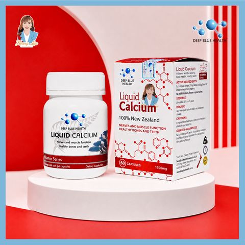 Viên uống bổ sung Canxi và Vitamin D New Zealand Deep Blue Health Liquid Calcium 60 viên