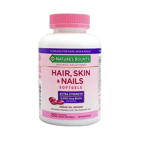 Đẹp da tóc móng Nature’s Bounty Hair Skin & Nails USA 250 viên