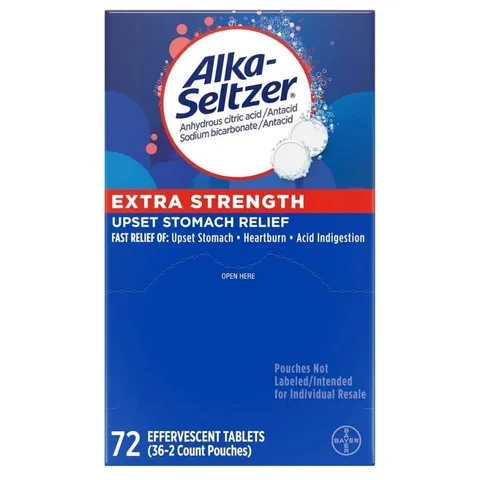 Viên sủi hỗ trợ dạ dày Alka Seltzer 72 viên Mỹ 752902