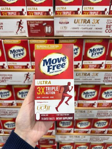 Viên Uống Bổ Khớp Move Free Ultra 3X Triple Action 75 Viên - Tăng Cường Sức Khỏe Xương Khớp, Giảm Đau Viêm, Từ Mỹ