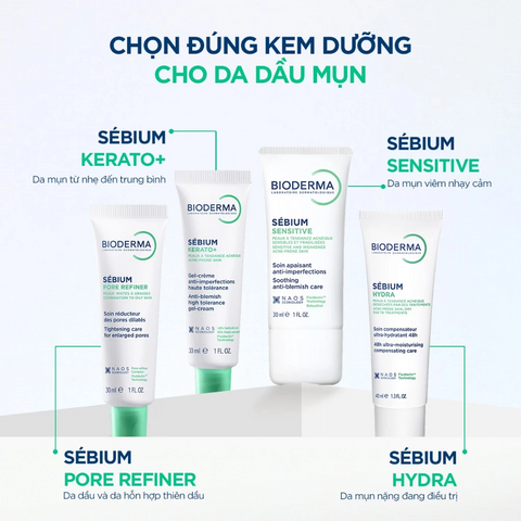 Kem Dưỡng Bioderma Sebium Pore Refiner 30ml - Giải Pháp Hiệu Quả Cho Da Dầu Mụn, Thu Nhỏ Lỗ Chân Lông, Kiểm Soát Dầu