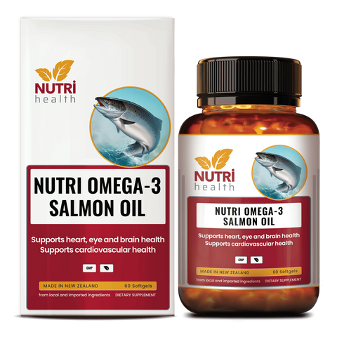 Dầu Cá Hồi Nhập Khẩu Chính Hãng New Zealand Nutri Omega 3 Salmon Oil 60 Viên