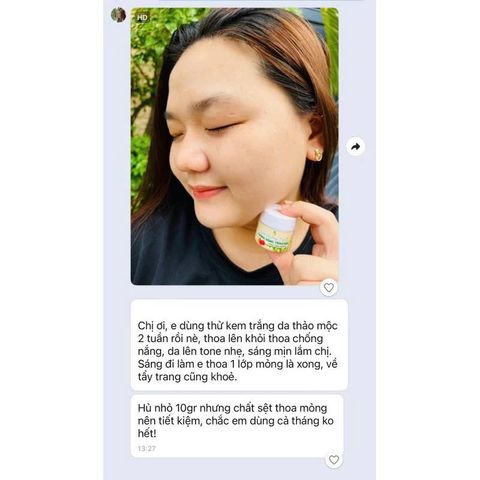 Kem Dưỡng Trắng Thảo Mộc - Nâng Tone tự nhiên, không mỏng da [Tặng tdc face 30ml]