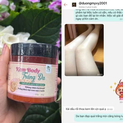 Kem Dưỡng Trắng Da Body ann toànn, bật tone tự nhiên [Tặng tdc cafe]