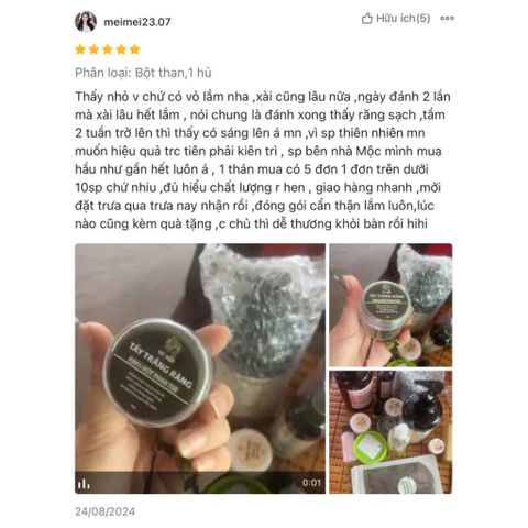 Bột Than Tre - Tẩy sáng bóng răng an toàn, hiệu quả 30gr