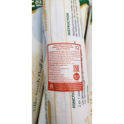 Bông Tẩy Trang Skinlovers 150 Miếng Cotton Tự Nhiên Mềm Mịn Làm Sạch Dịu Nhẹ Không Xơ Cho Da Nhạy Cảm