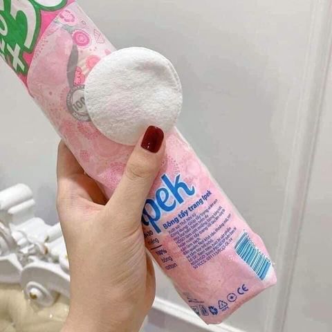 Combo 5 cây bông tẩy trang Ipek 150 miếng tròn 100% cotton chính hãng siêu mềm mịn tự nhiên