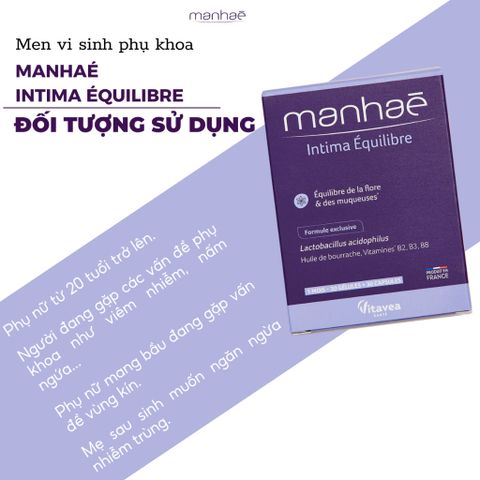 [Nhập khẩu] Men Vi Sinh Phụ Khoa Manhae Intima Equilibre - Hỗ Trợ Cải Thiện Sức Đề Kháng 30 Viên/Hộp