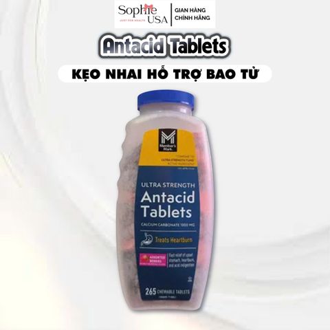Viên nhai đau dạ dày Antacid Tablets Ultra Strength 265v Mỹ