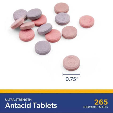 Viên nhai đau dạ dày Antacid Tablets Ultra Strength 265v Mỹ