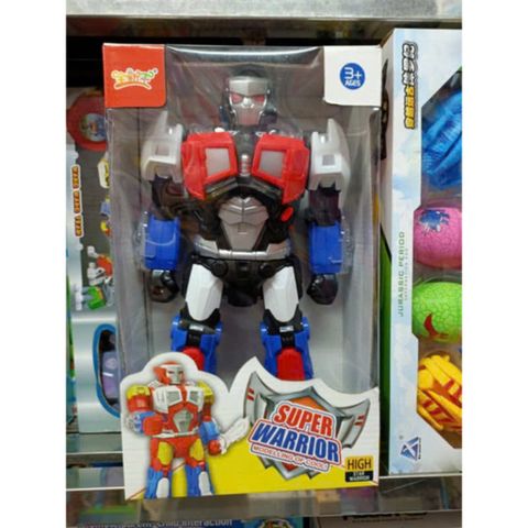 Robot Supper Warrior chạy bằng pin có đèn & âm thanh chọn giao màu ngẫu nhiên sản phẩm NO.3987B