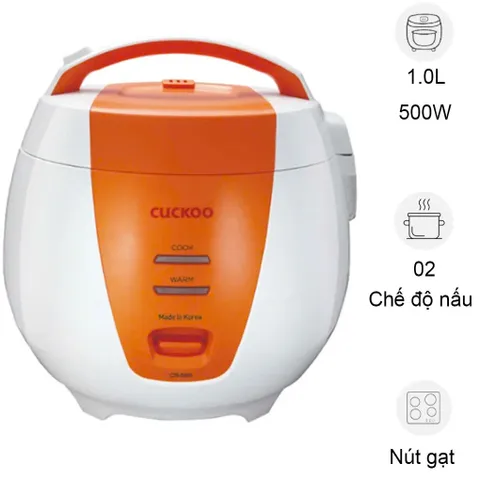 Nồi Cơm Cơ CUCKOO CR0661 Dung Tích 1L Made In Korea Màu Cam