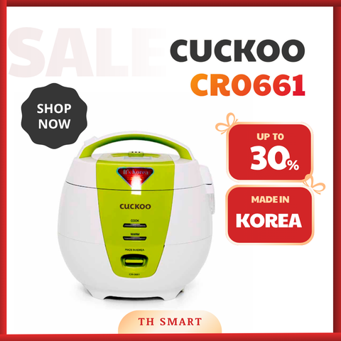 Nồi Cơm Cơ CUCKOO CR0661 Dung Tích 1L Made In Korea Màu Xanh