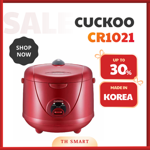 Nồi Cơm Cơ CUCKOO CR1021 Dung Tích 1.8L Made In Korea Màu Đỏ