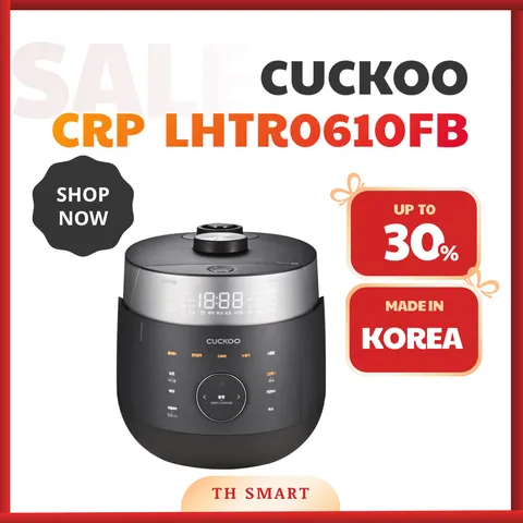 Nồi Cơm Điện Cao Tần Áp Suất Kép CUCKOO CRP LHTR0610FB Màu Đen 1.08L
