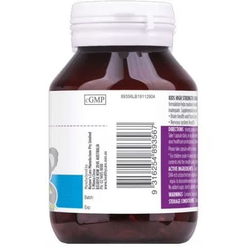 Viên uống bổ sung DHA cho bé Healthy Care Kids DHA High Strength cho trẻ từ 4 tháng tuổi