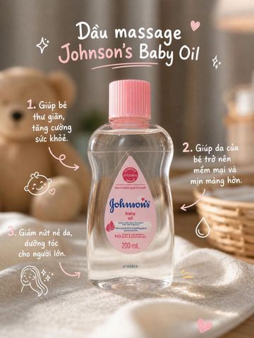 Dầu massage Johnson Baby 50ml dưỡng và giữ ấm cho làn da bé