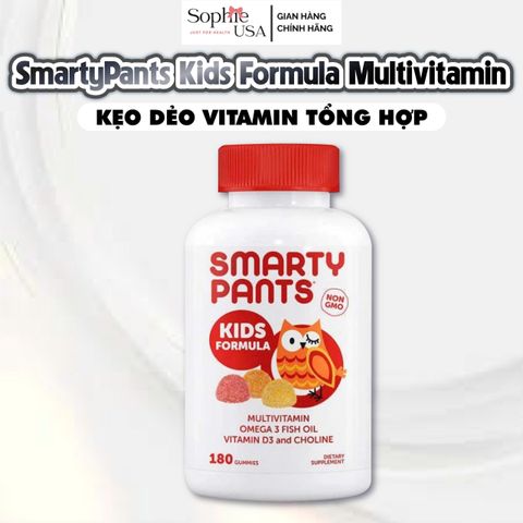 Kẹo Smarty Pants Kids Complete 180v Mỹ - Bổ sung vitamin tổng hợp giúp trẻ thông minh