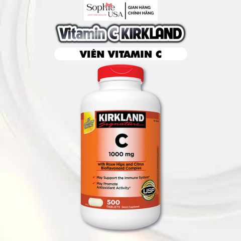 Vitamin C 1000mg Kirkland 500v MỸ