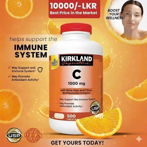 Vitamin C 1000mg Kirkland 500v MỸ