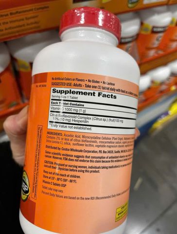 Vitamin C 1000mg Kirkland 500v MỸ
