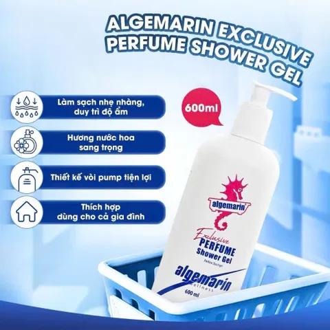 Sữa Tắm Cá Ngựa Algemarin Đức - Dưỡng Da Mịn Màng, Thơm Nhẹ, Phù Hợp Mọi Loại Da