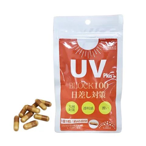 Viên uống chống nắng UV Plus+ Block 100 Nhật Bản, bảo vệ da, ngăn ngừa lão hóa, giữ ẩm cho da.