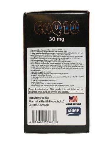[Nhập khẩu] Viên uống Pharmekal CoQ10 30mg hỗ trợ sức khỏe tim mạch, giảm cholesterol máu (30 viên)