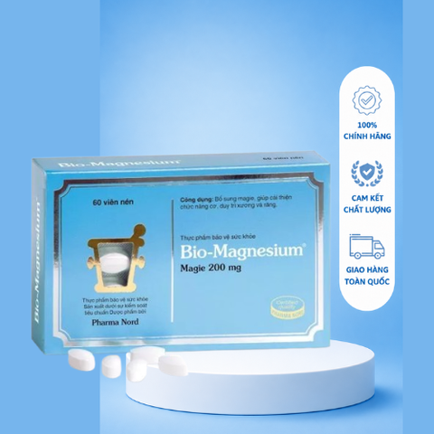 [Nhập khẩu] Viên uống PHARMA NORD Bio Magnesium 200mg bổ sung magie ( 60 viên)