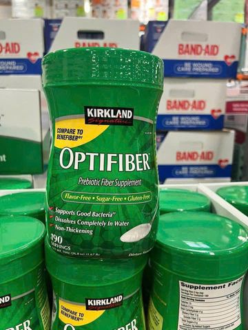 Bột Hòa Tan Chất xơ Optifiber Kirkland Mỹ 760g - Hỗ Trợ Tiêu Hóa, Chống Táo Bón, Thích Hợp Cho Người Lớn Và Trẻ Em