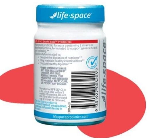 [Nhập khẩu] Men vi sinh Life Space Shape B420 Probiotic hỗ trợ giảm cân, đốt mỡ,cải thiện tiêu hóa và giảm táo bón Prebiotic (60v)
