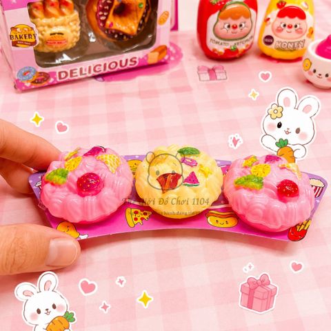 Bộ đồ chơi quầy ăn vặt pizza cho bé siêu dễ thương, kèm hộp đựng 2 ngăn và phụ kiện gia vị