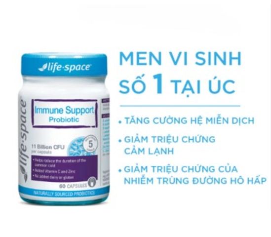 [Nhập khẩu] Viên Uống Life Space Bổ Sung Men Vi Sinh Tăng Đề Kháng Adult Immune Support Probiotic (60 Viên)