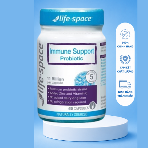 [Nhập khẩu] Viên Uống Life Space Bổ Sung Men Vi Sinh Tăng Đề Kháng Adult Immune Support Probiotic (60 Viên)