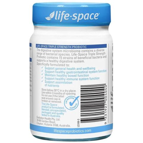 [Nhập khẩu] Life Space Triple Strength Probiotic 96 Billion CFU - Viên Uống  Giúp Bổ Sung Lợi Khuẩn (30v)