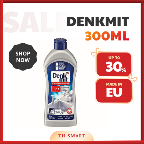 Kem Tẩy Đánh Bóng Inox Kim Loại DENKMIT 3in1 Dung Tích 300ml