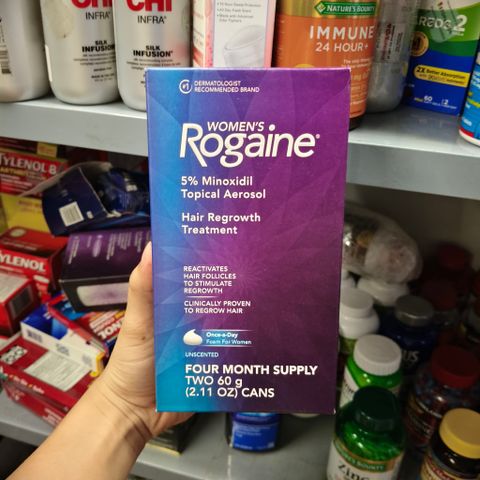 Hỗ trợ mọc tóc cho nữ Women's Rogaine 5% Minoxidil ( 2 chai )