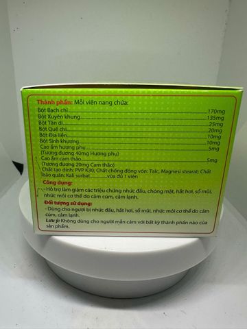 Xuyên hương Nam Dược hỗ trợ giải cảm, giảm nhức đầu chóng mặt, giảm mệt mỏi do cảm cúm ( Hộp 100v)