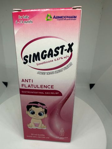 SIMGAST-X Siro Hỗ Trợ Tiêu Hóa Cho Trẻ, Giảm Đầy Hơi Chướng Bụng, Hương Vị Thơm Ngon Dễ Uống